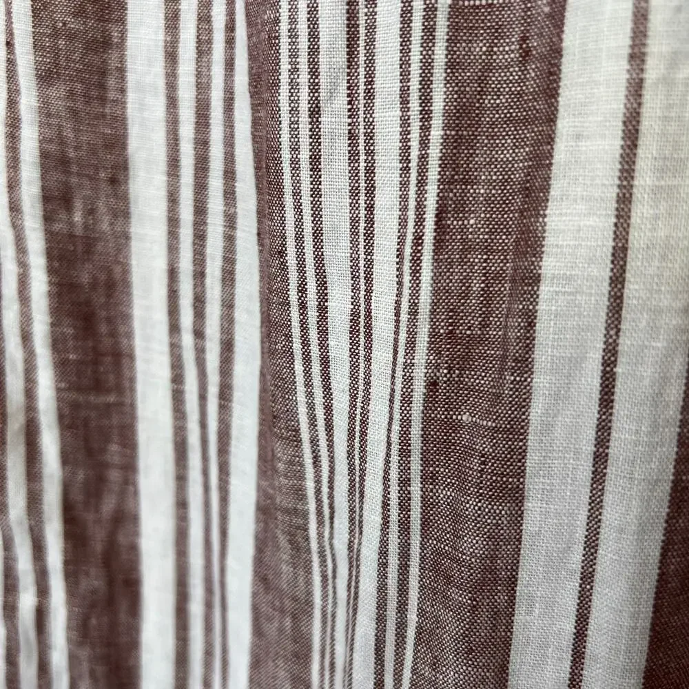 Lemlem by Liya Kebede X H&M Pants Womens Size Small 100% Linen Striped Paperbag